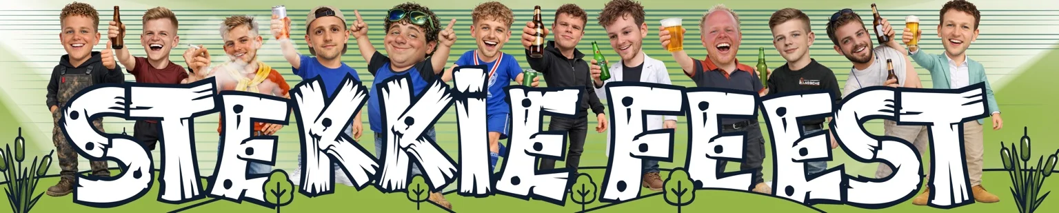 Brede banner uit de campagne voor Stekkiefeest
